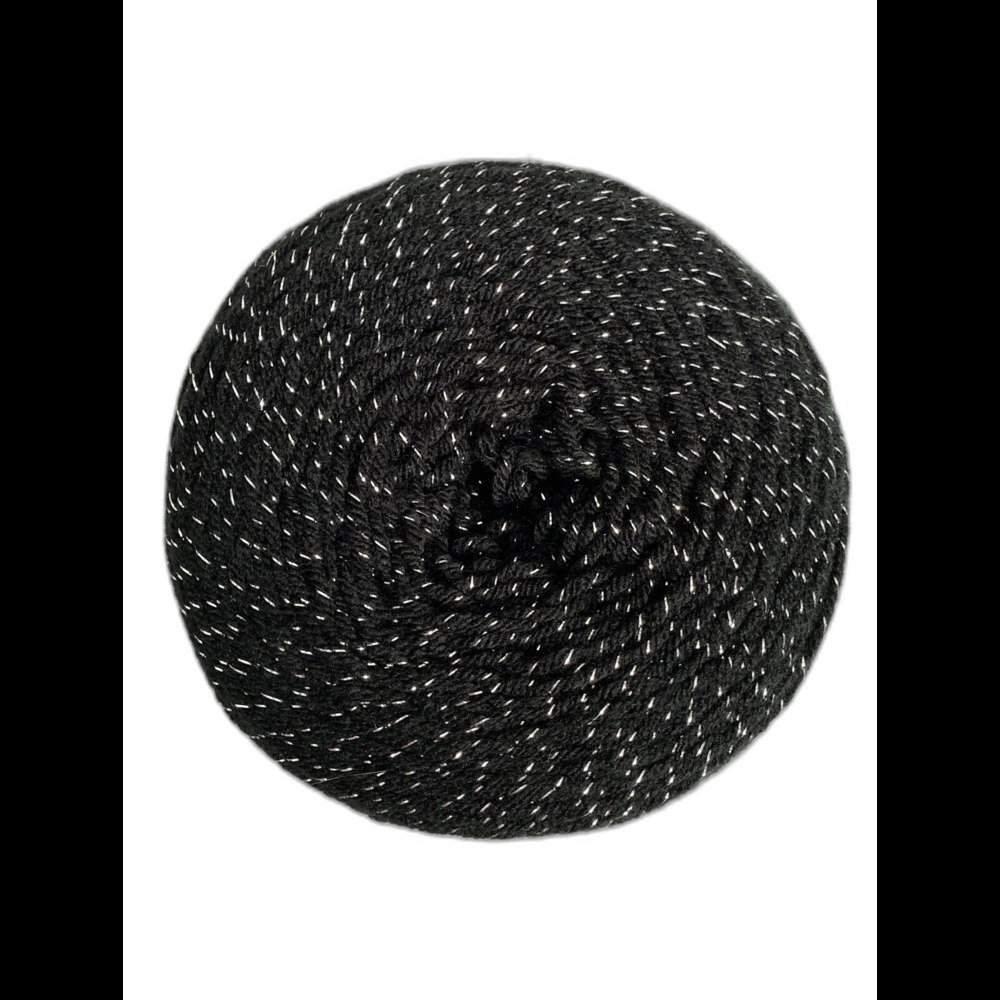 I LOVE THIS YARN BLACK and Silver METALLIC  10oz NEW Hobby Lobby 504 Yds